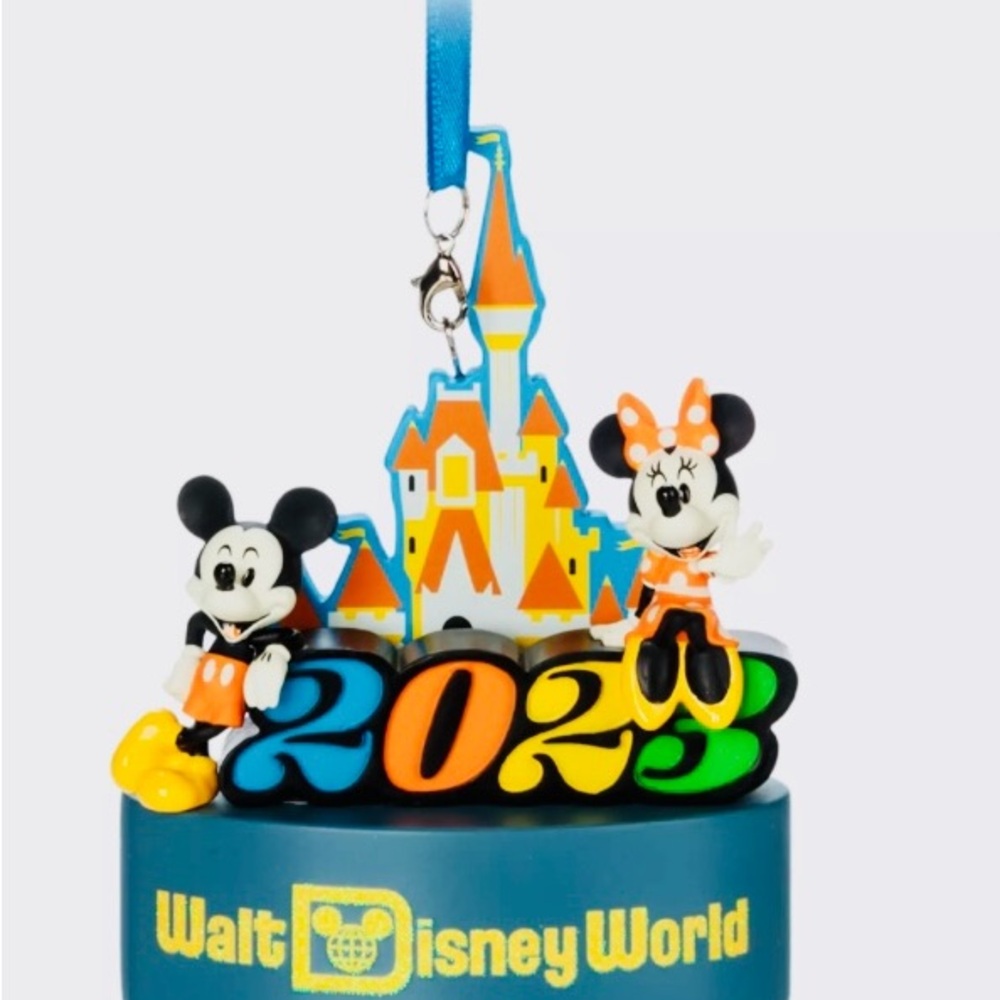 Disney Walt Disney World 2023 Mickey and Minnie Light-Up Christmas Ornament NWT